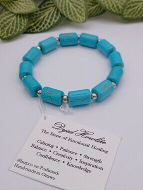 Dyed Howlite Healing Crystal Stretch Bracelet